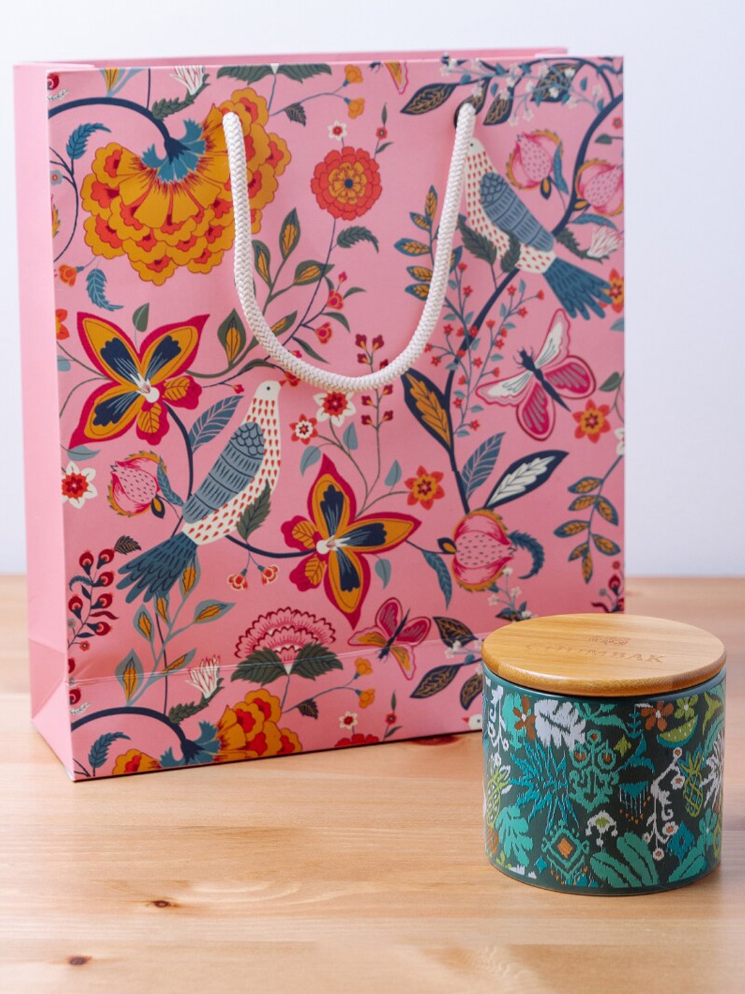 

Chumbak Green Tropical Cheer Candle Jar