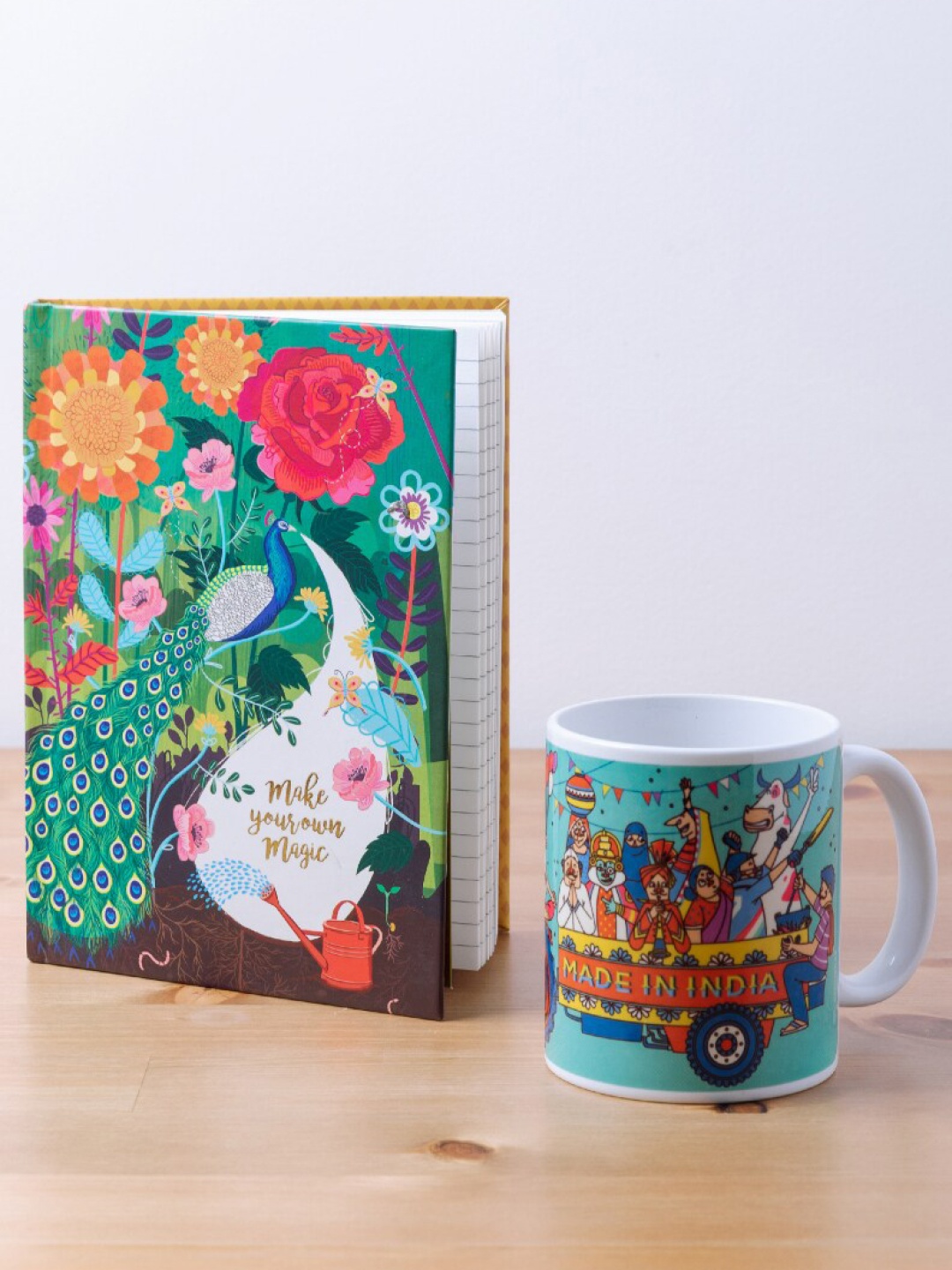 

Chumbak Teal Printed Notebook & Mug Home Gift Sets
