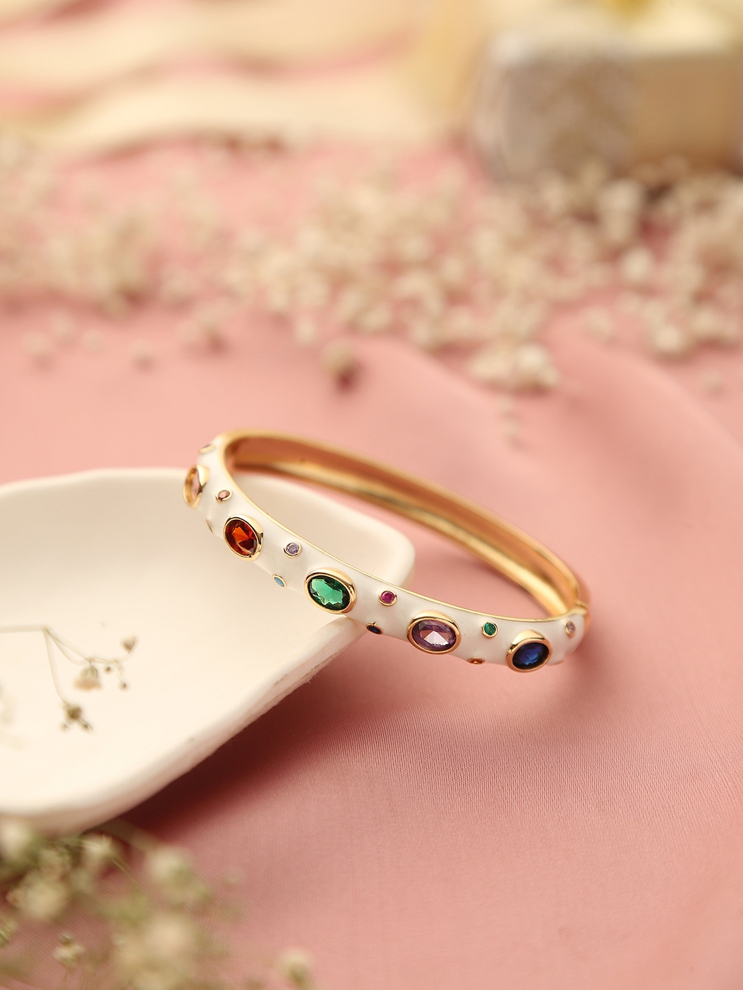 

Klissaa Gold-Plated Rainbow Bangle