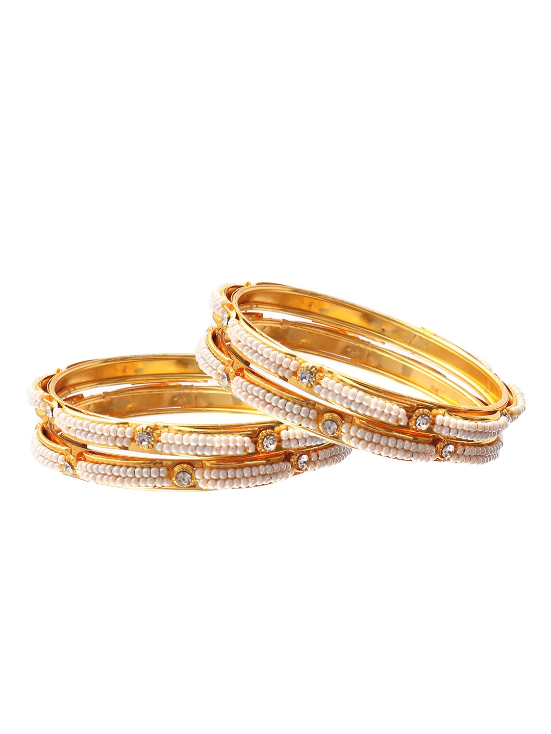 

Jewar Mandi Set Of 4 Gold-Plated Kundan-Studded Bangles