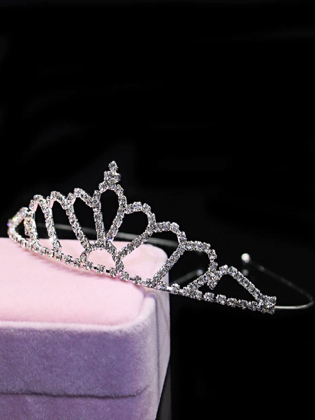 

Proplady Women Silver-Toned Embellished Tiara