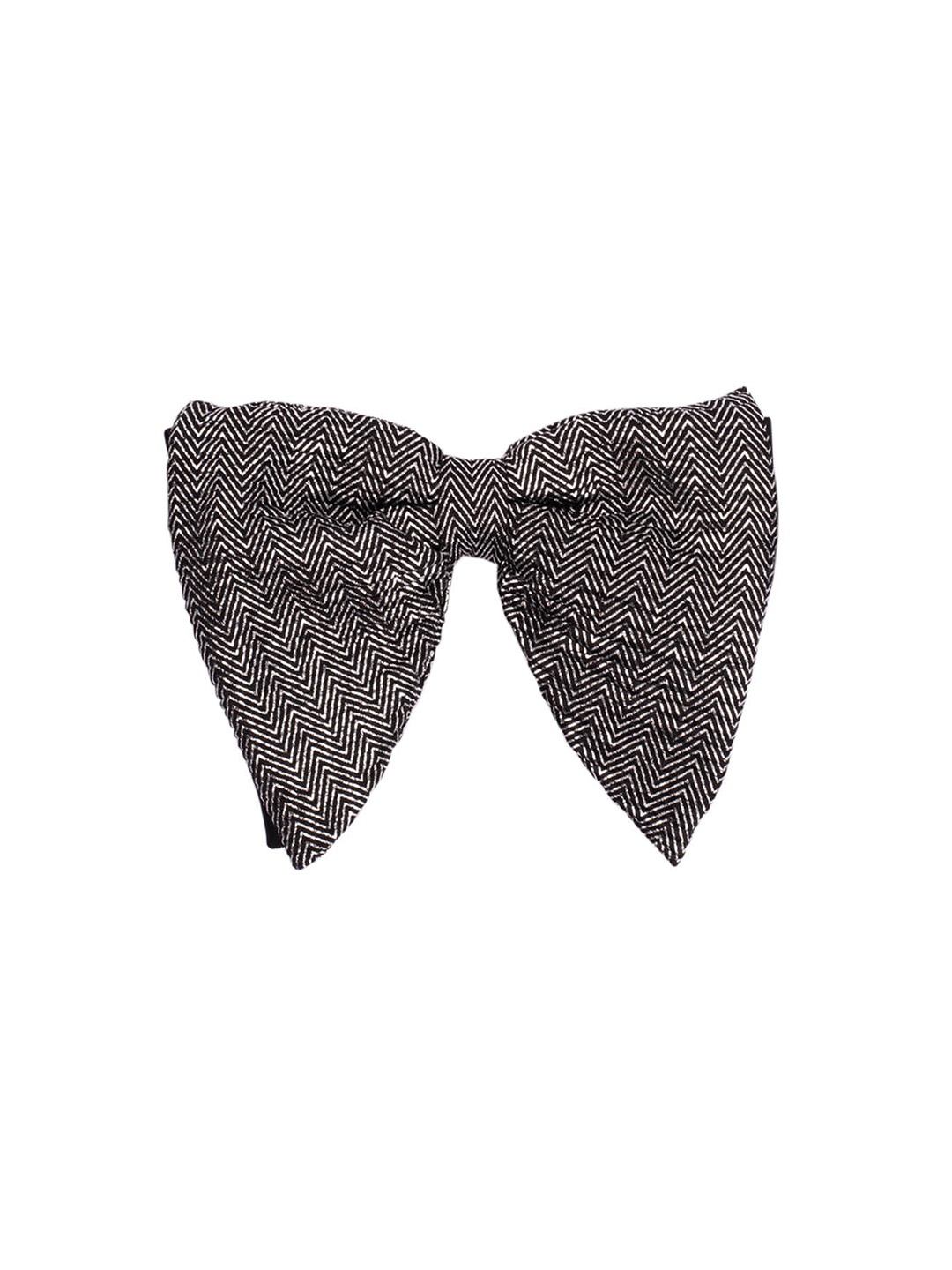 

The Tie Hub Men Herringbone Butterfly Bow Tie, Grey