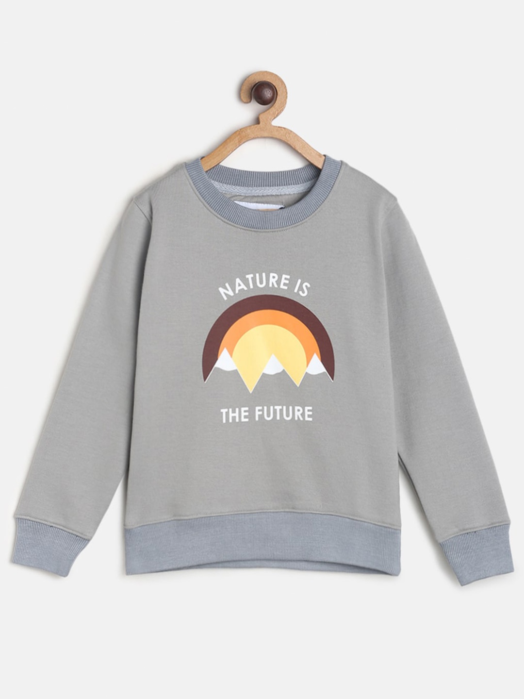 

TALES & STORIES Boys Printed Sweatshirt, Grey
