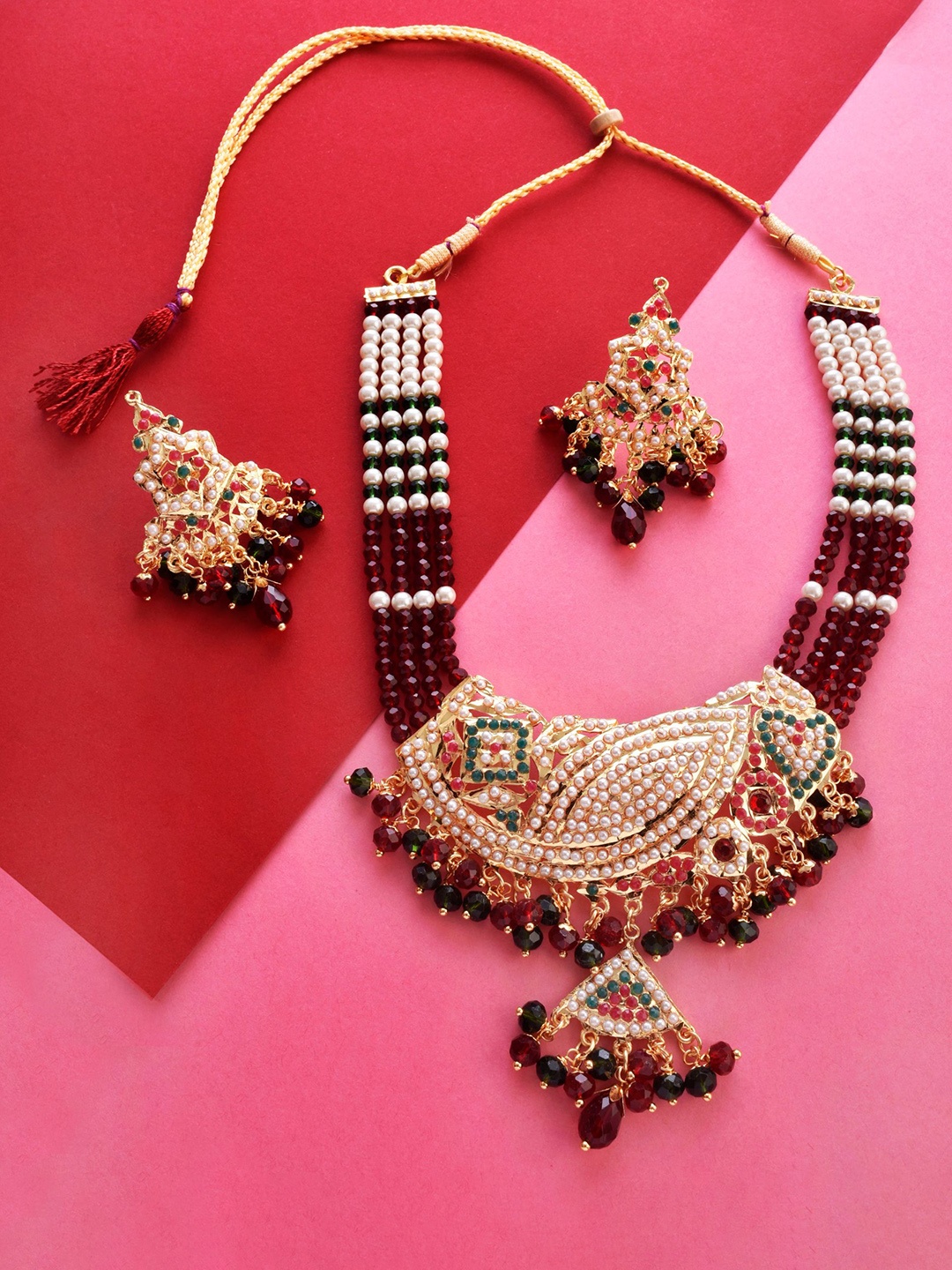 

The Pari Artificial Beads & Pearl Jewellery Set, Multi