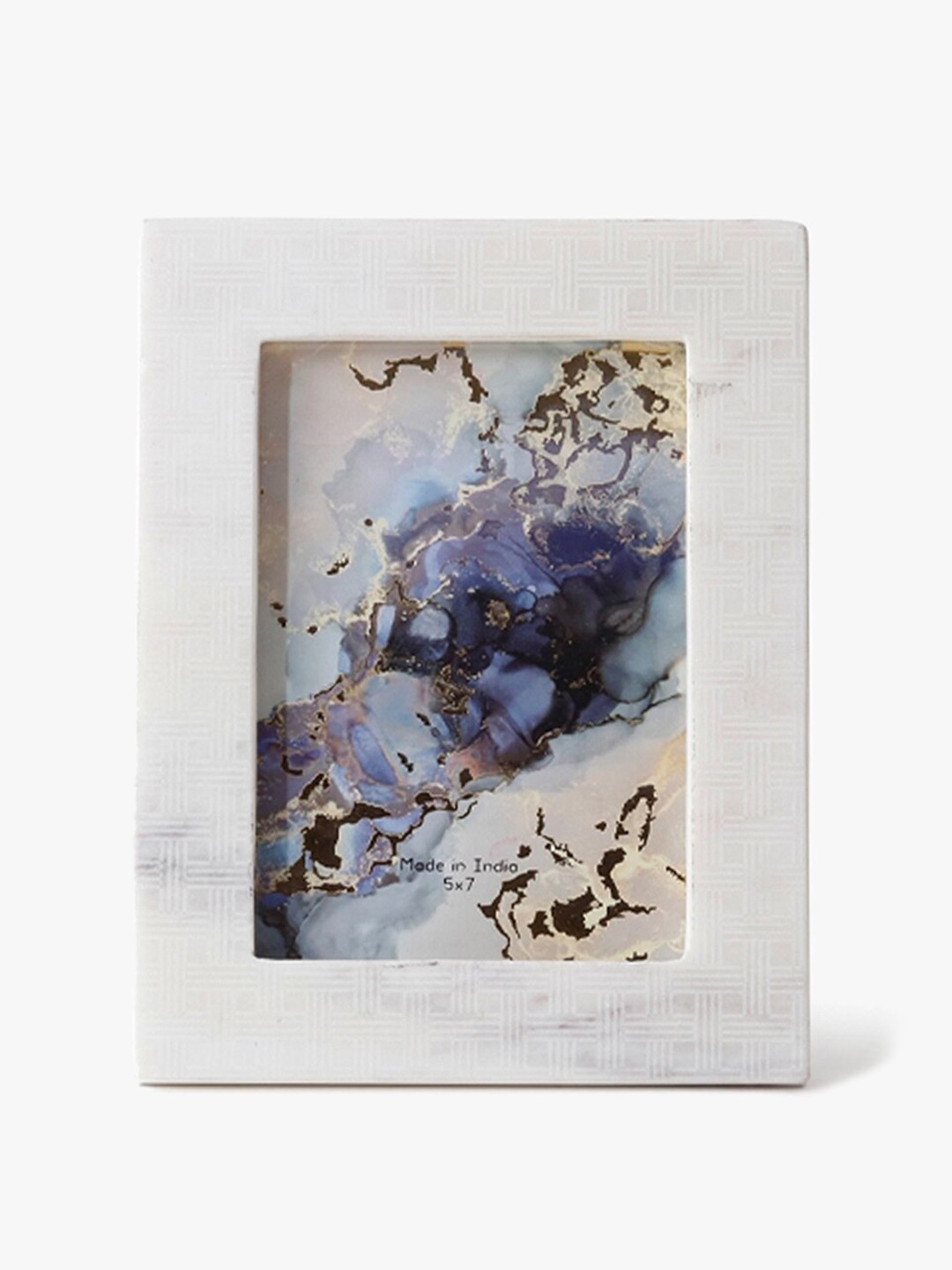

CASA DECOR Glass Table Photo Frame, White