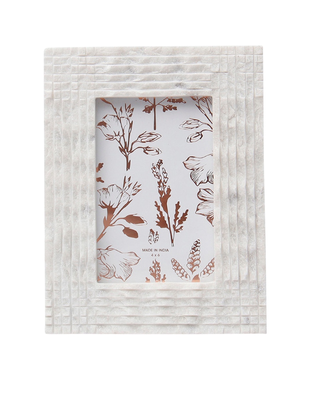 

CASA DECOR Marble Table Photo Frames, White