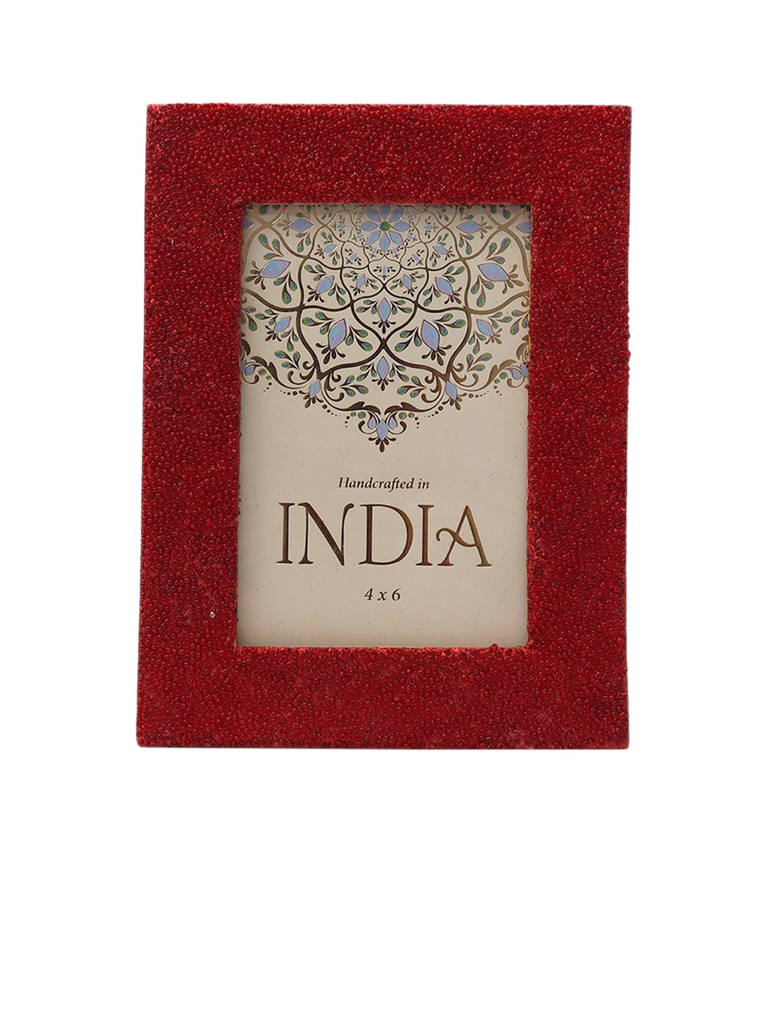 

CASA DECOR Red Beaded Photo Frames