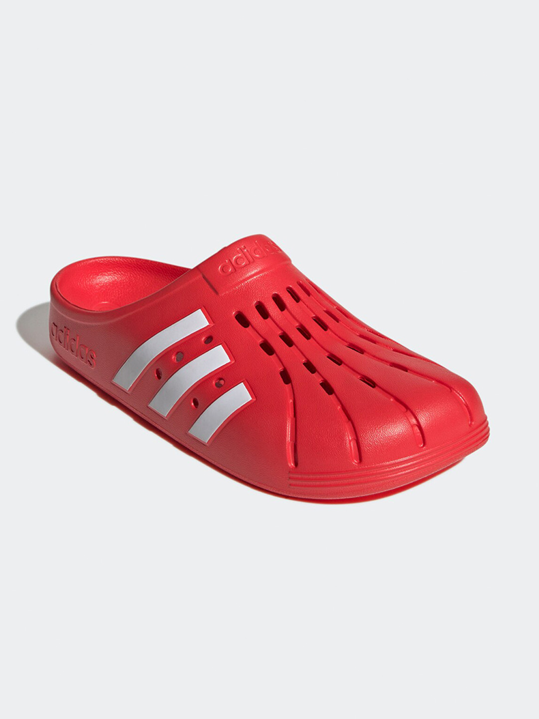 

ADIDAS Unisex Striped Starlette Clogs, Red