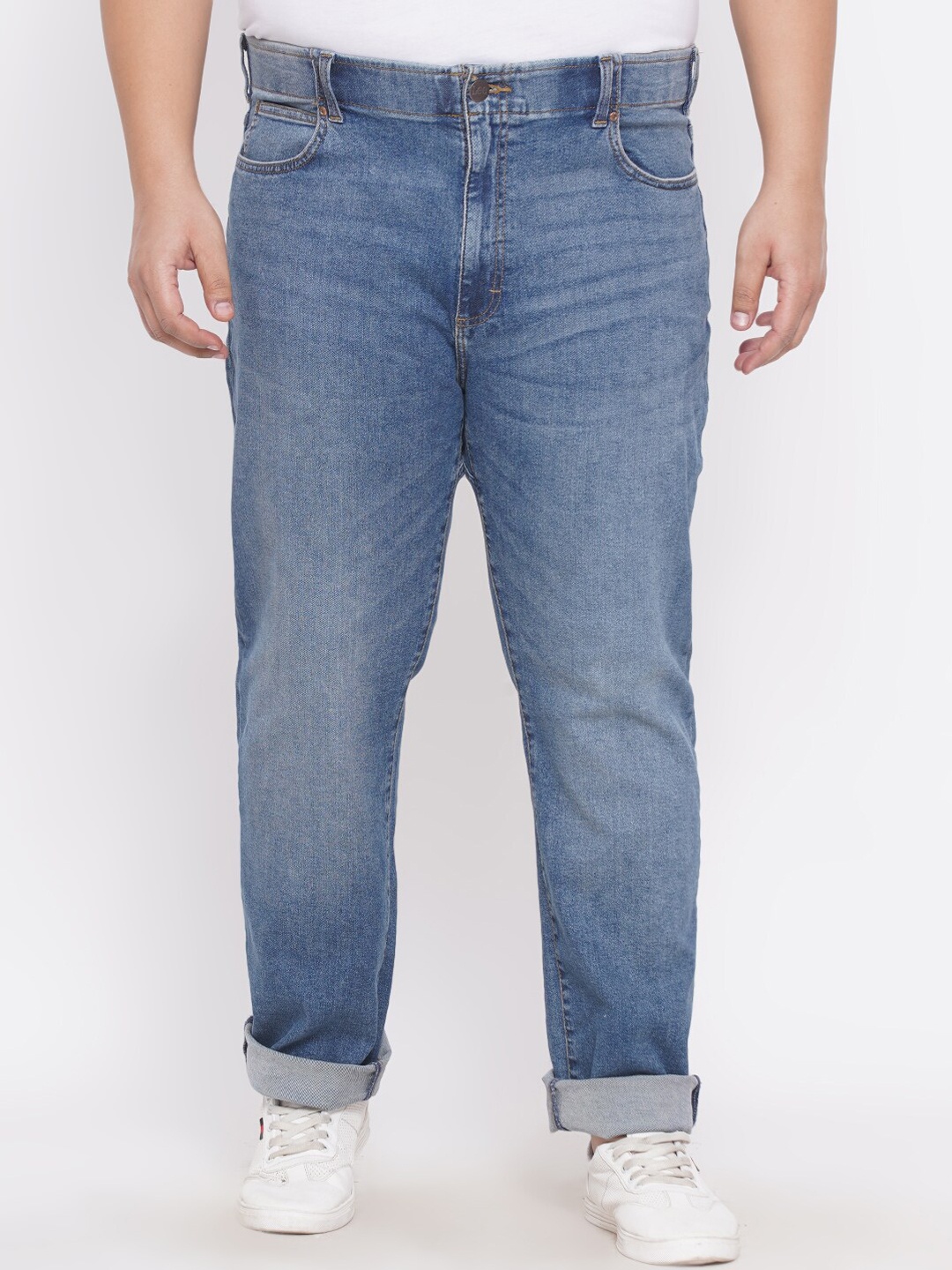 

Santonio Men Cotton Cropped Heavy Fade Stretchable Jeans, Blue