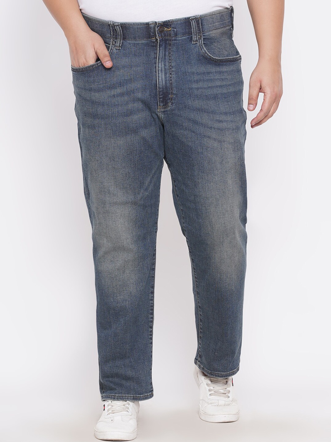 

Santonio Men Cotton Cropped Heavy Fade Stretchable Jeans, Blue