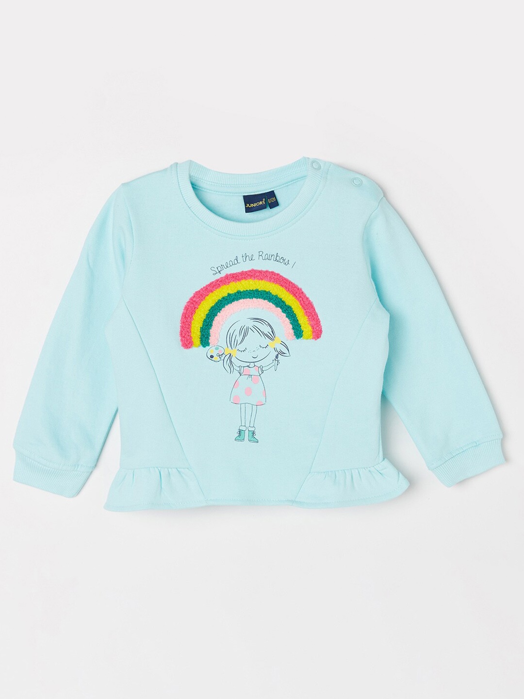 

Juniors by Lifestyle Girls Printed Cotton Sweatshirt, Blue