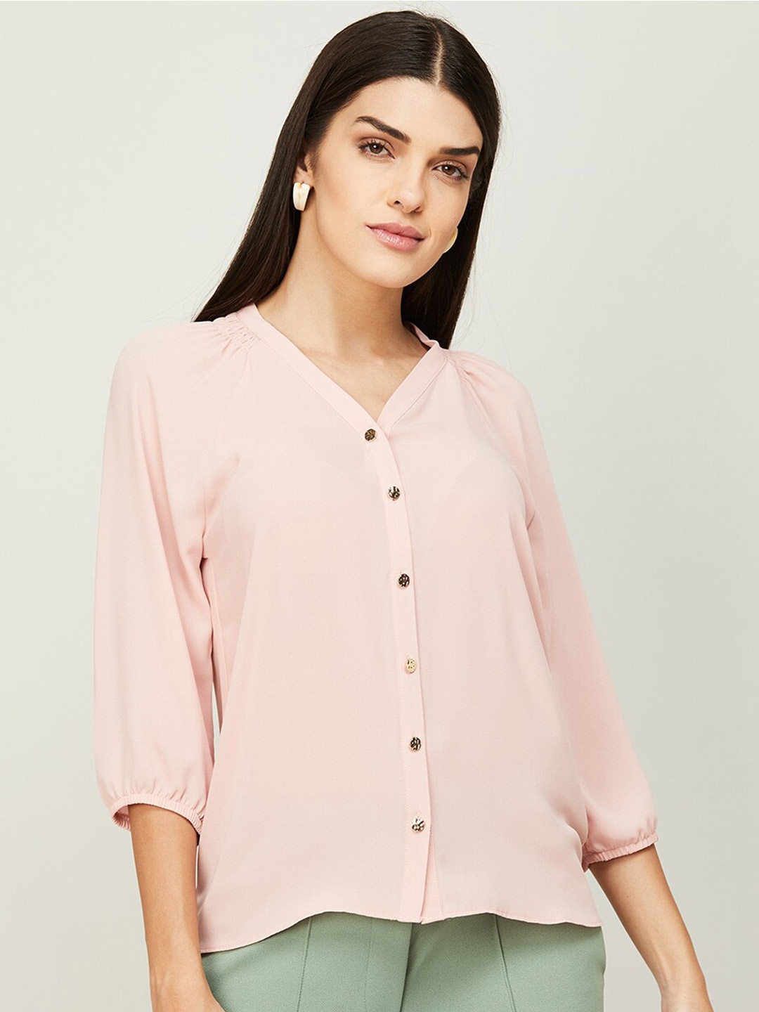 

CODE by Lifestyle Shirt Style Top, Pink