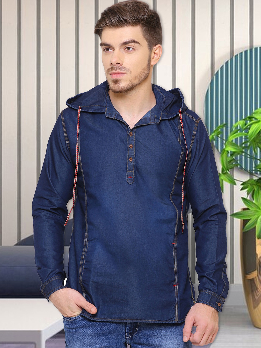 

Kuons Avenue Men Casual Shirt, Blue