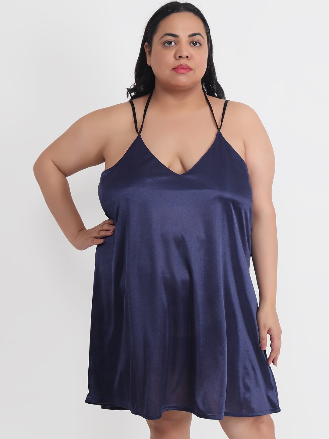 

Klamotten Navy Blue Halter Neck Baby Doll
