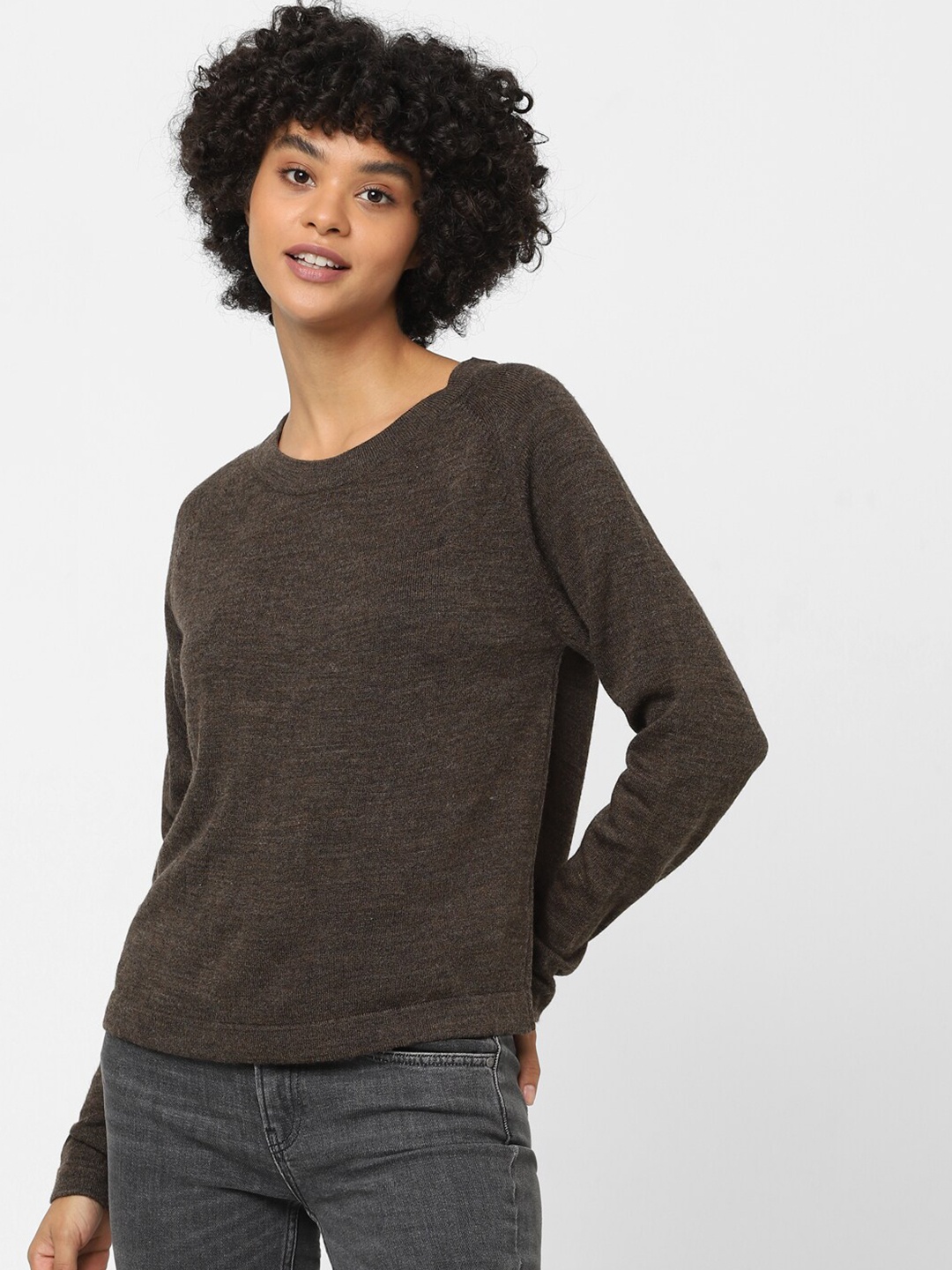 

ONLY Women Onllorrine kalamata Acrylic Pullover, Brown