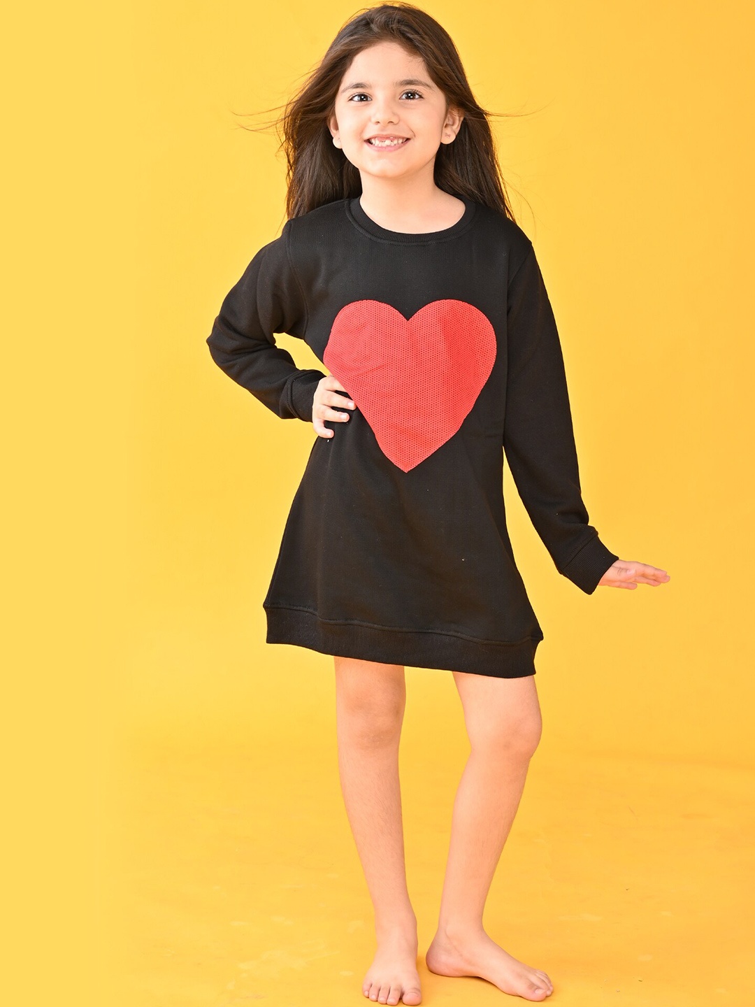 

Anthrilo Girls T-shirt Dress, Black