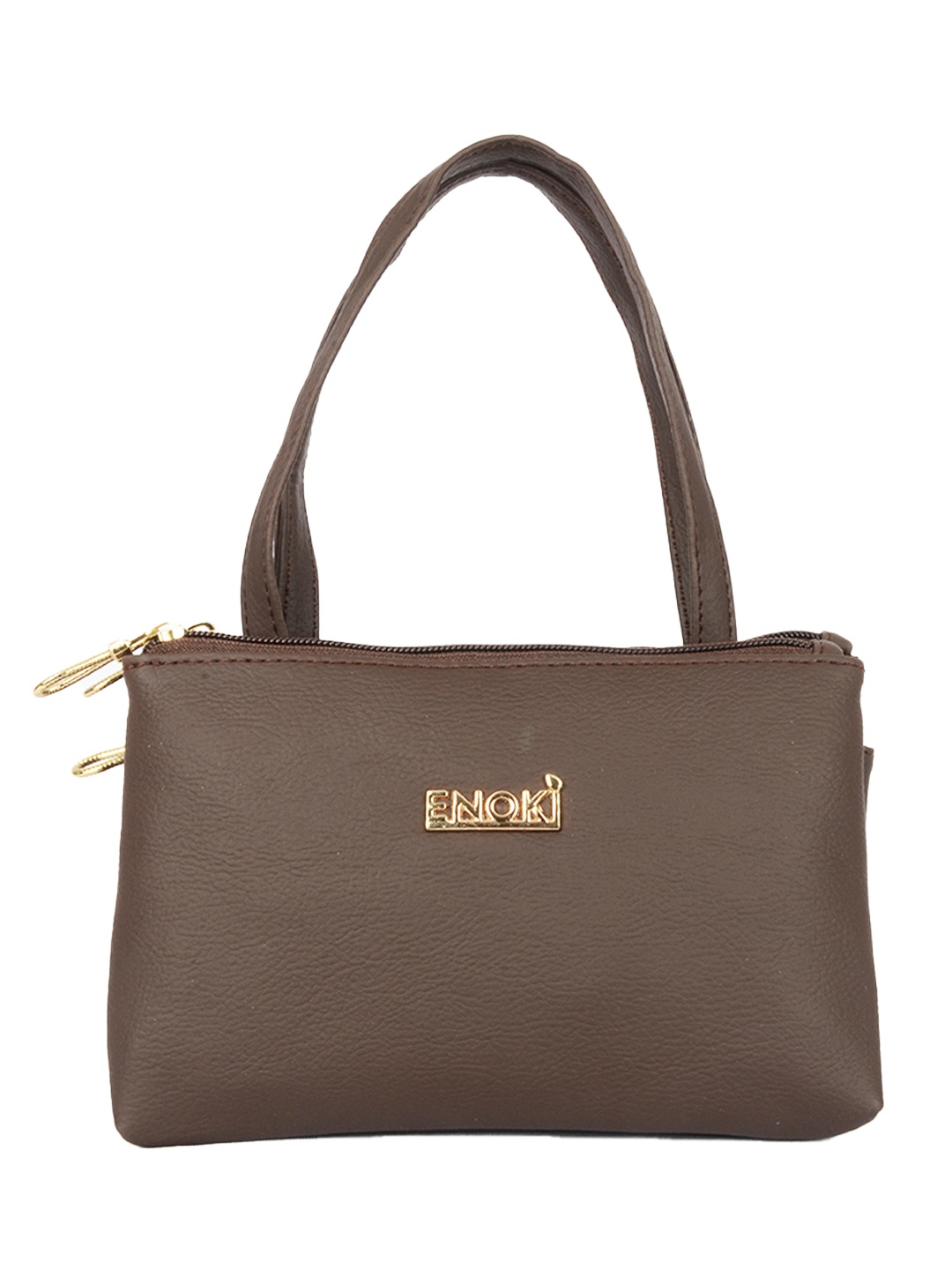 

ENOKI Structured Shoulder Bag, Brown