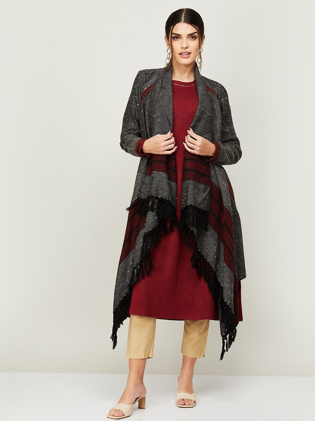 

Melange by Lifestyle Longline Shrug, Black