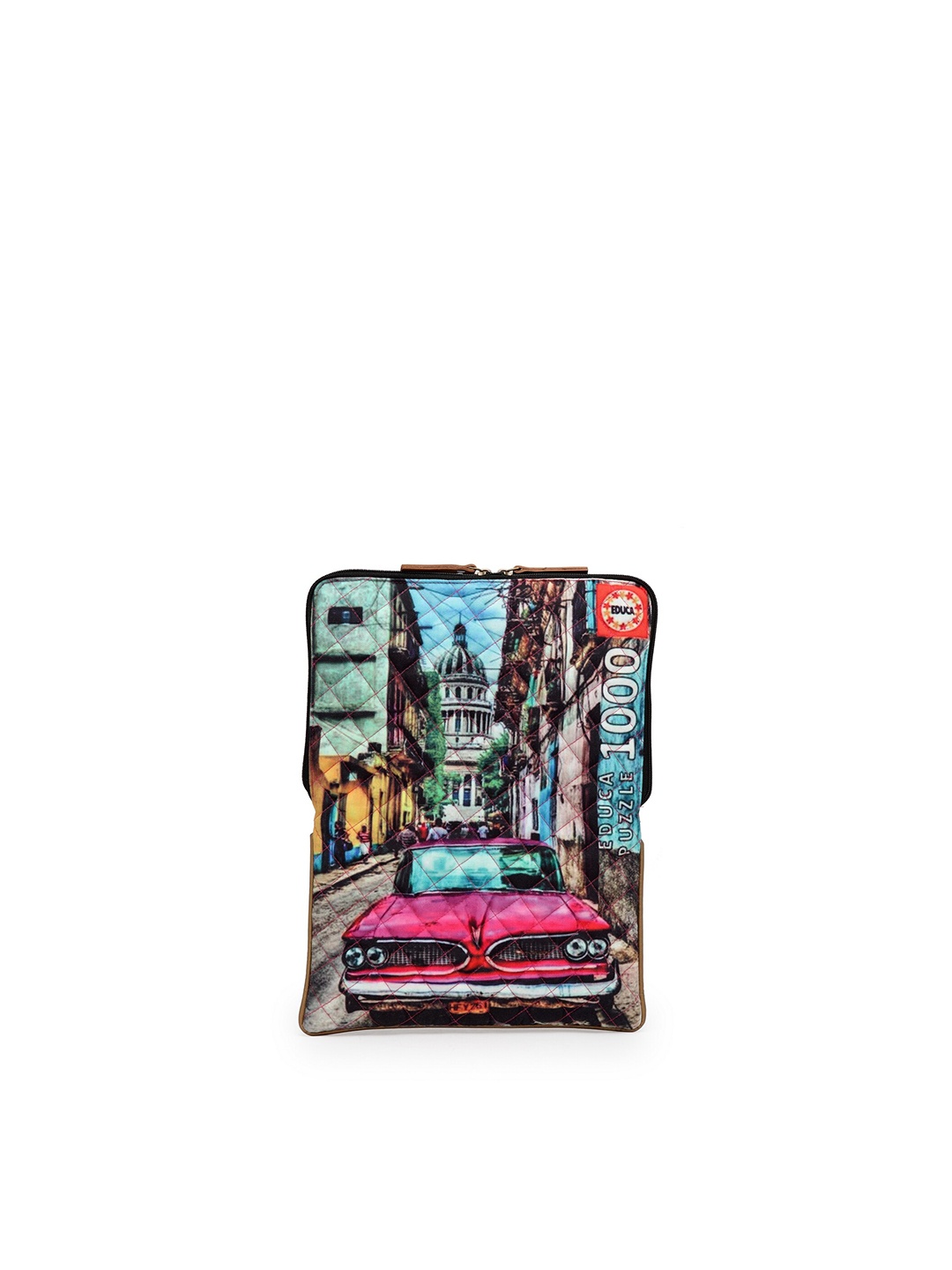 

The House of Tara Unisex Blue & Pink Printed Laptop Sleeve