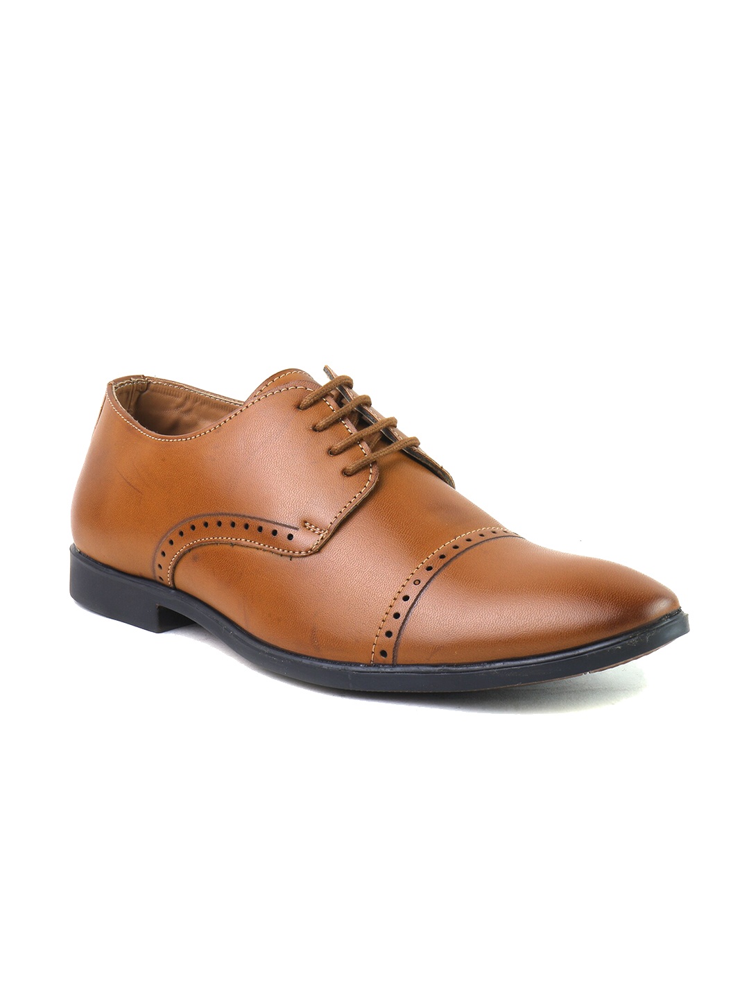 

BRATVA Men Derbys Formal Shoes, Tan