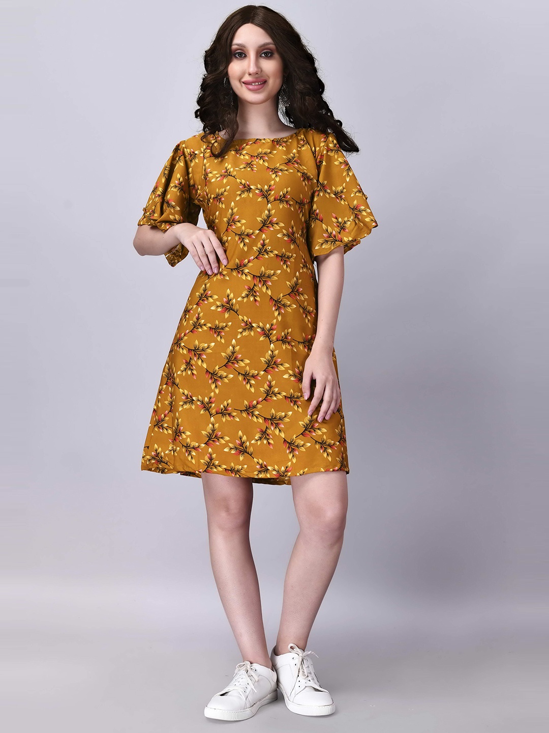 

Fashion FRICKS Floral Printed Dress, Orange