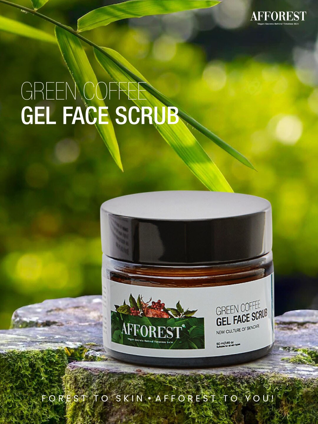 

AFFOREST Green Coffee Gel Face Scrub 50ml, Off white