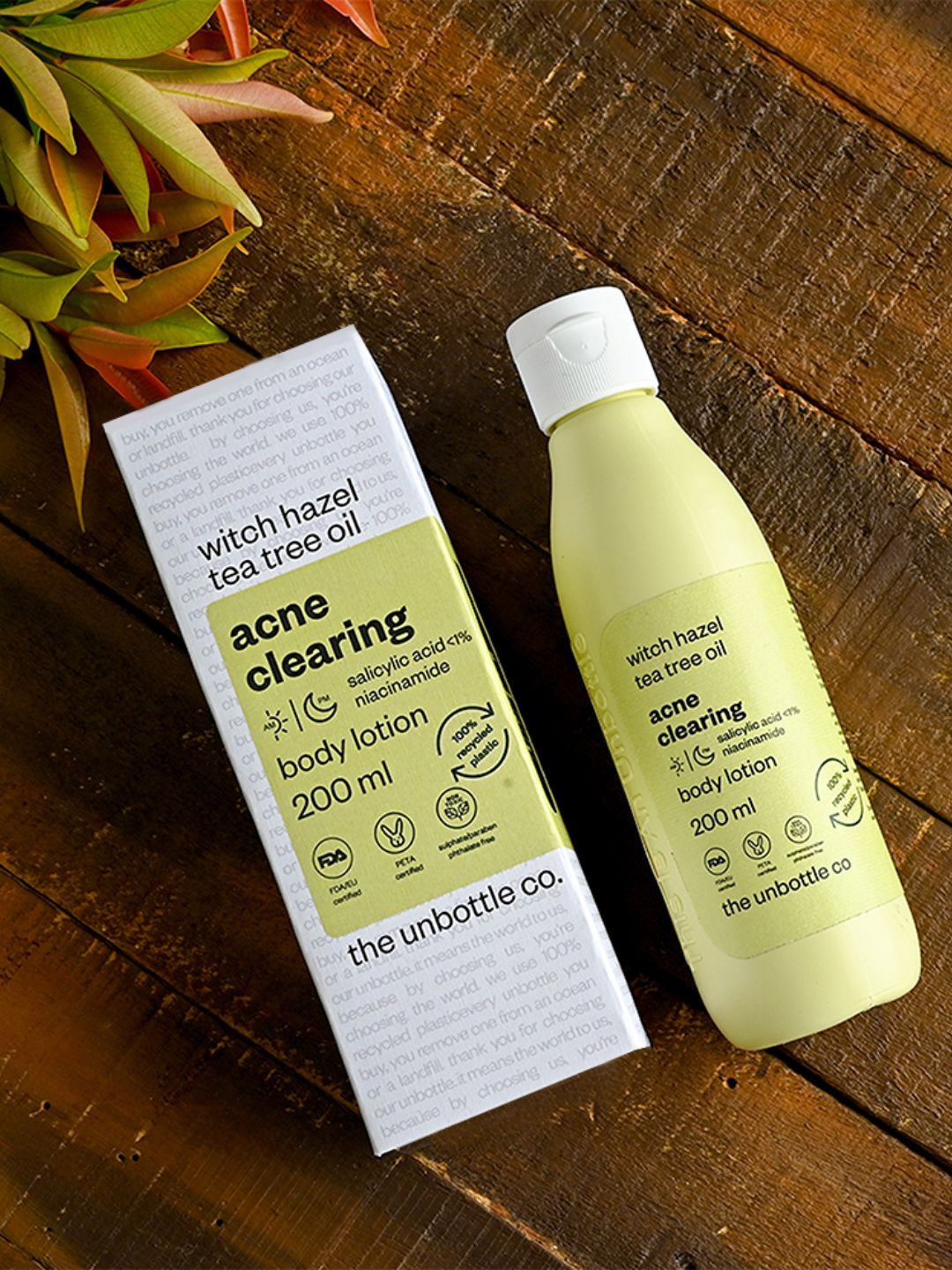 

The Unbottle Co Witch Hazel Tea Tree Oil Acne-Clearing Body Lotion - 200ml, Yellow