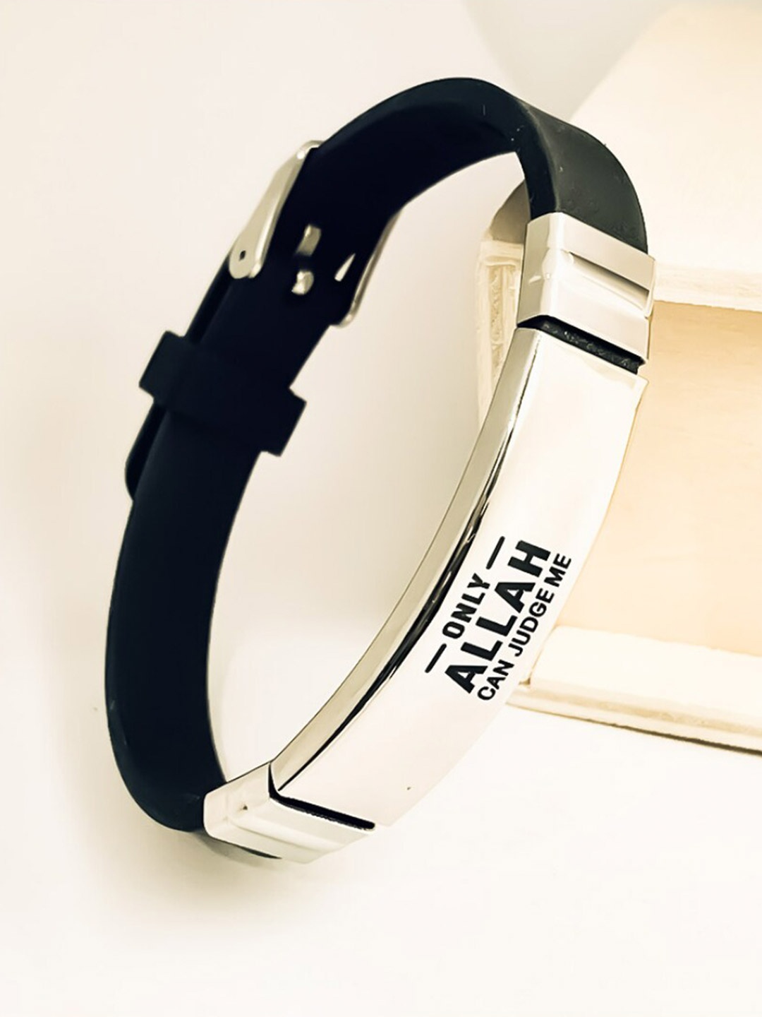 

UNIVERSITY TRENDZ Women Silver-Plated Wraparound Bracelet, Black