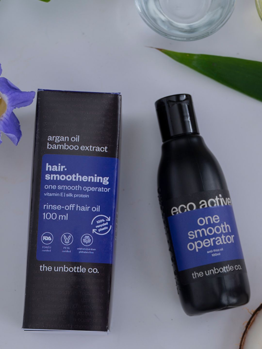 

The Unbottle Co Hair Smoothening Hair Oil with Argan Oil & Bamboo Extract - 100 ml, Black