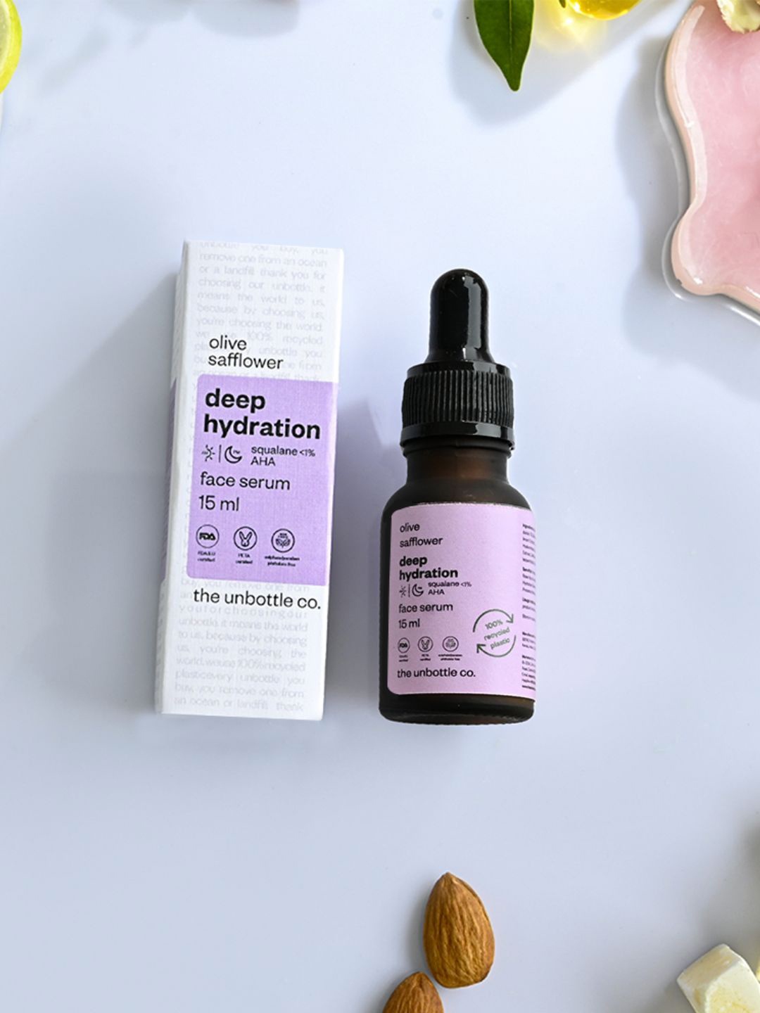 

The Unbottle Co Skintelligent Olive Safflower Deep Hydration Face Serum15 ml, Transparent