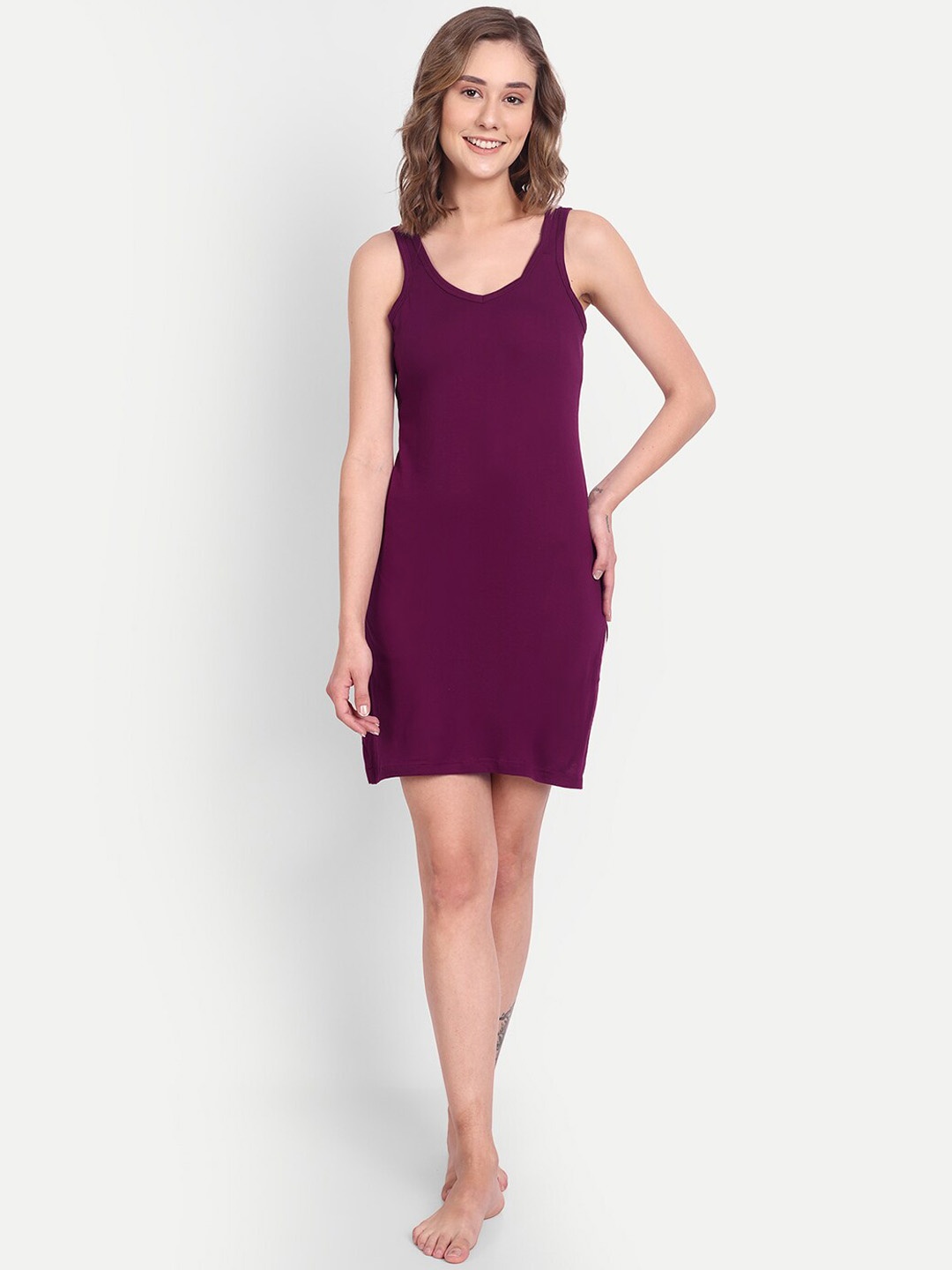 

BLAZON Women Pure Cotton Camisole, Maroon