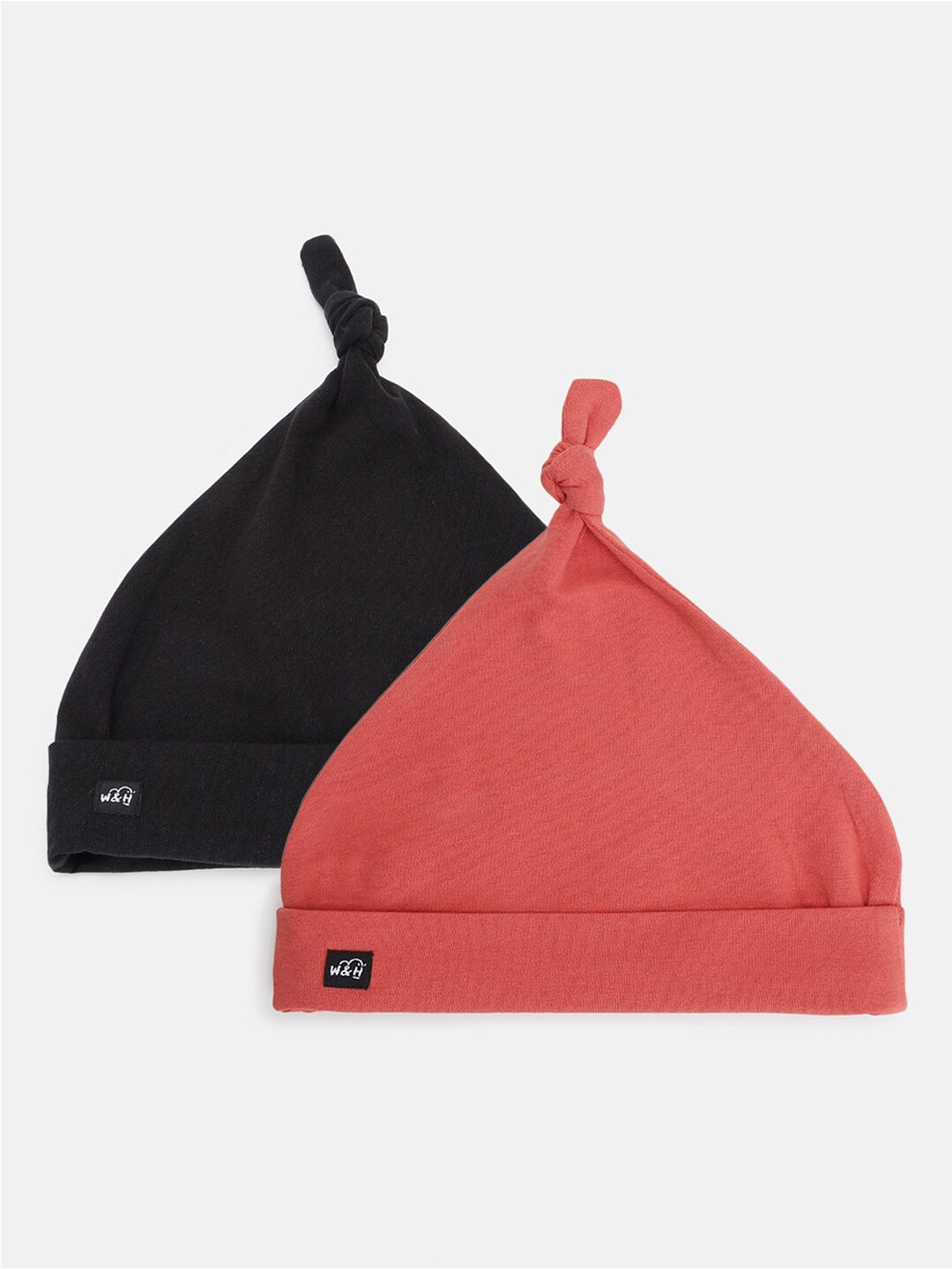 

Whistle & Hops Kids Pack of 2 Sustainable Beanies, Coral