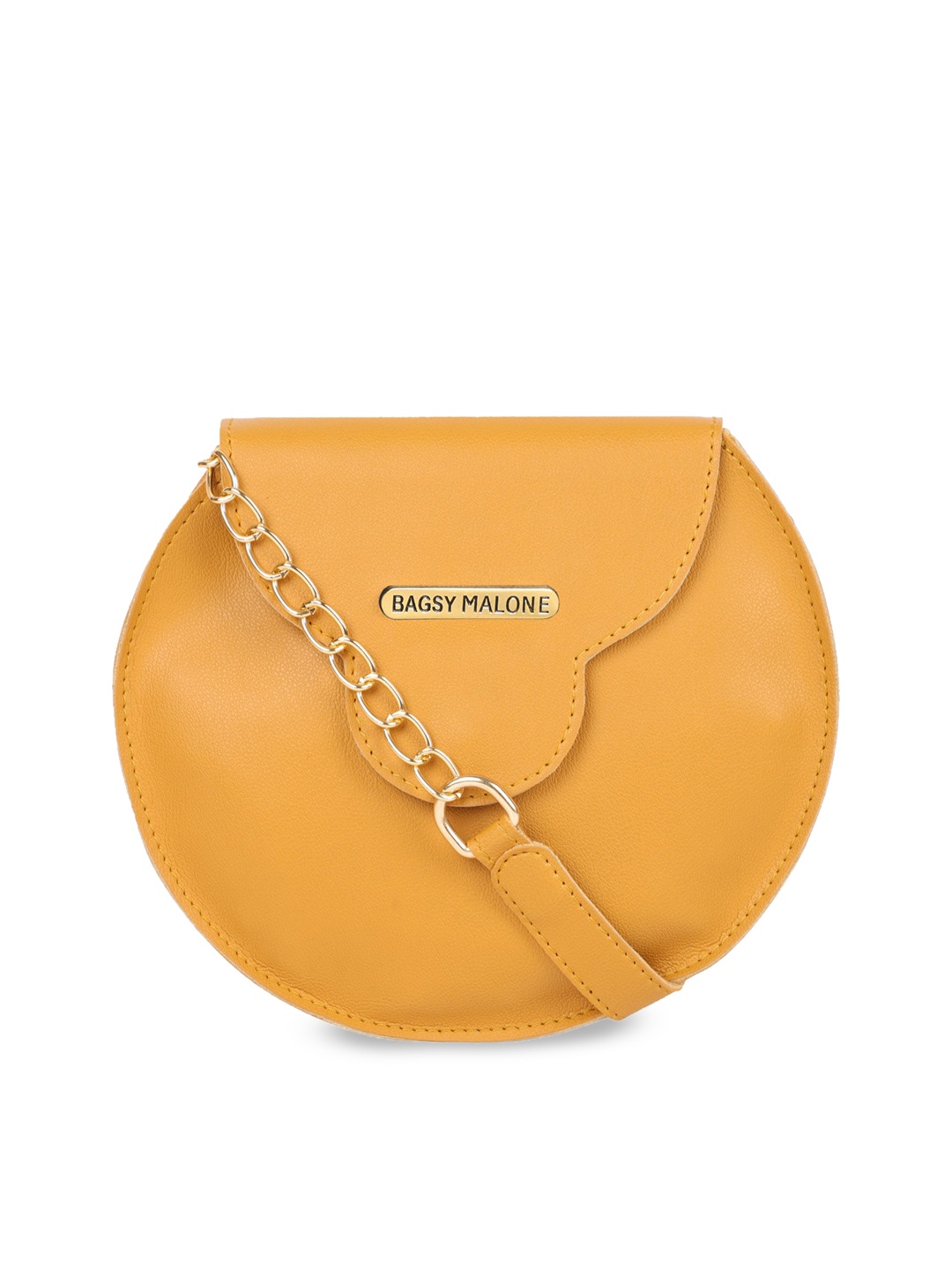 

Bagsy Malone Brown PU Structured Sling Bag with Tasselled