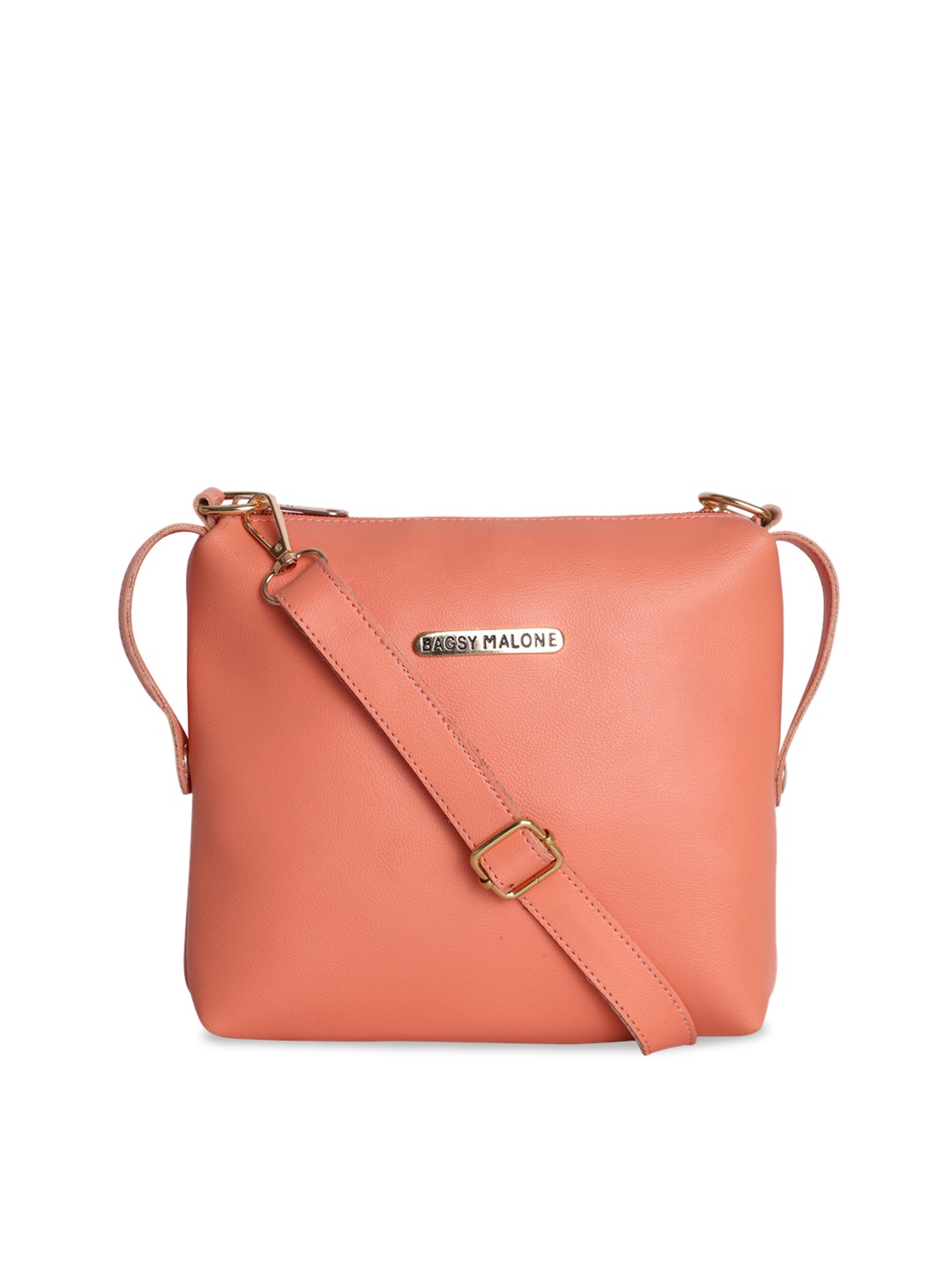 Bagsy Malone PU Bucket Sling Bag, Peach