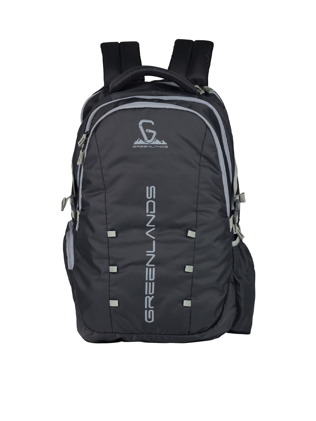

GREENLANDS Unisex Brand Logo Backpack, Black
