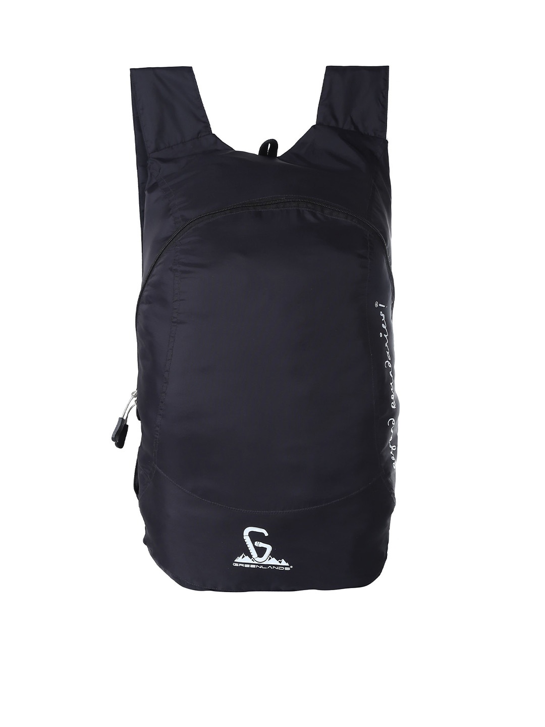 

GREENLANDS Unisex Brand Logo Backpack, Black