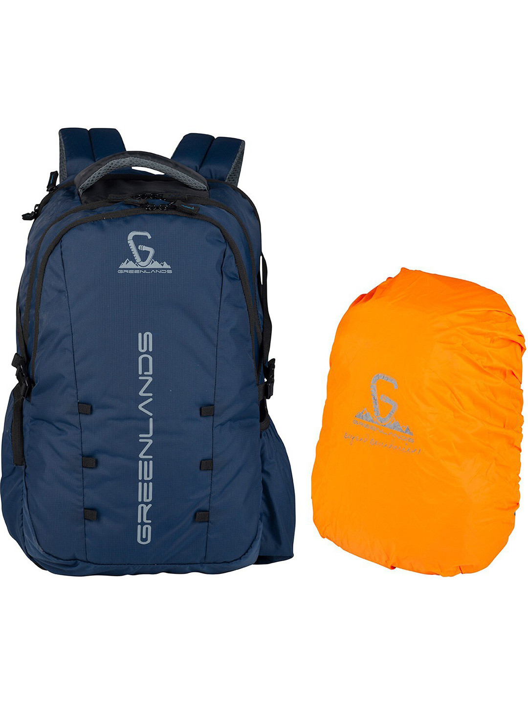 

GREENLANDS Unisex Brand Logo Backpack, Navy blue