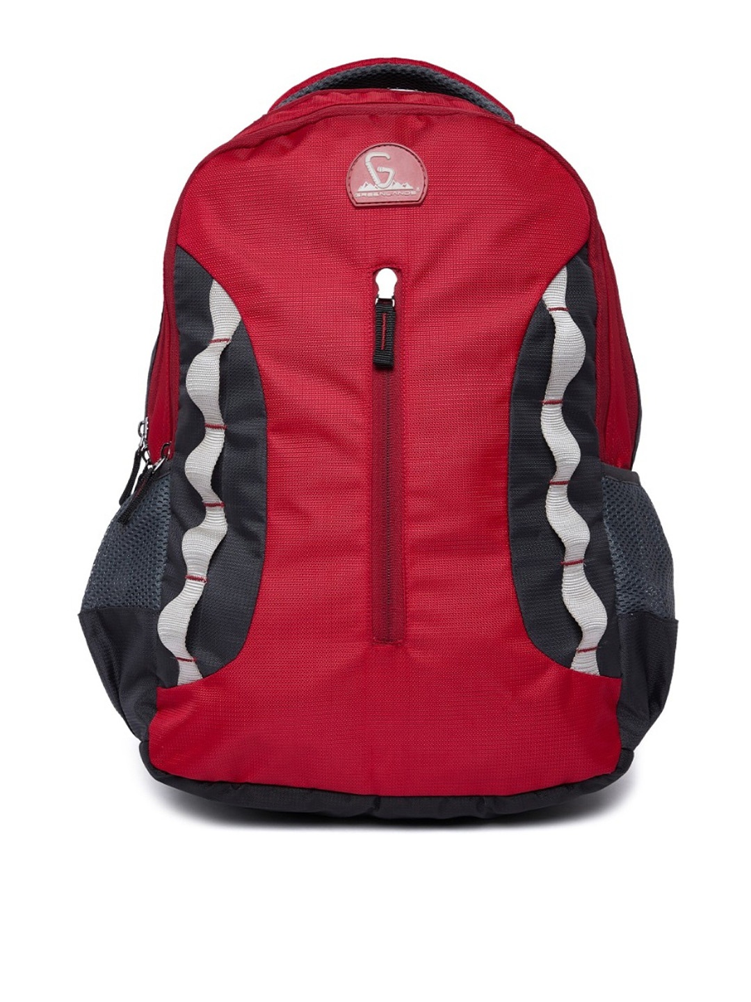 

GREENLANDS Unisex Brand Logo Backpack, Red