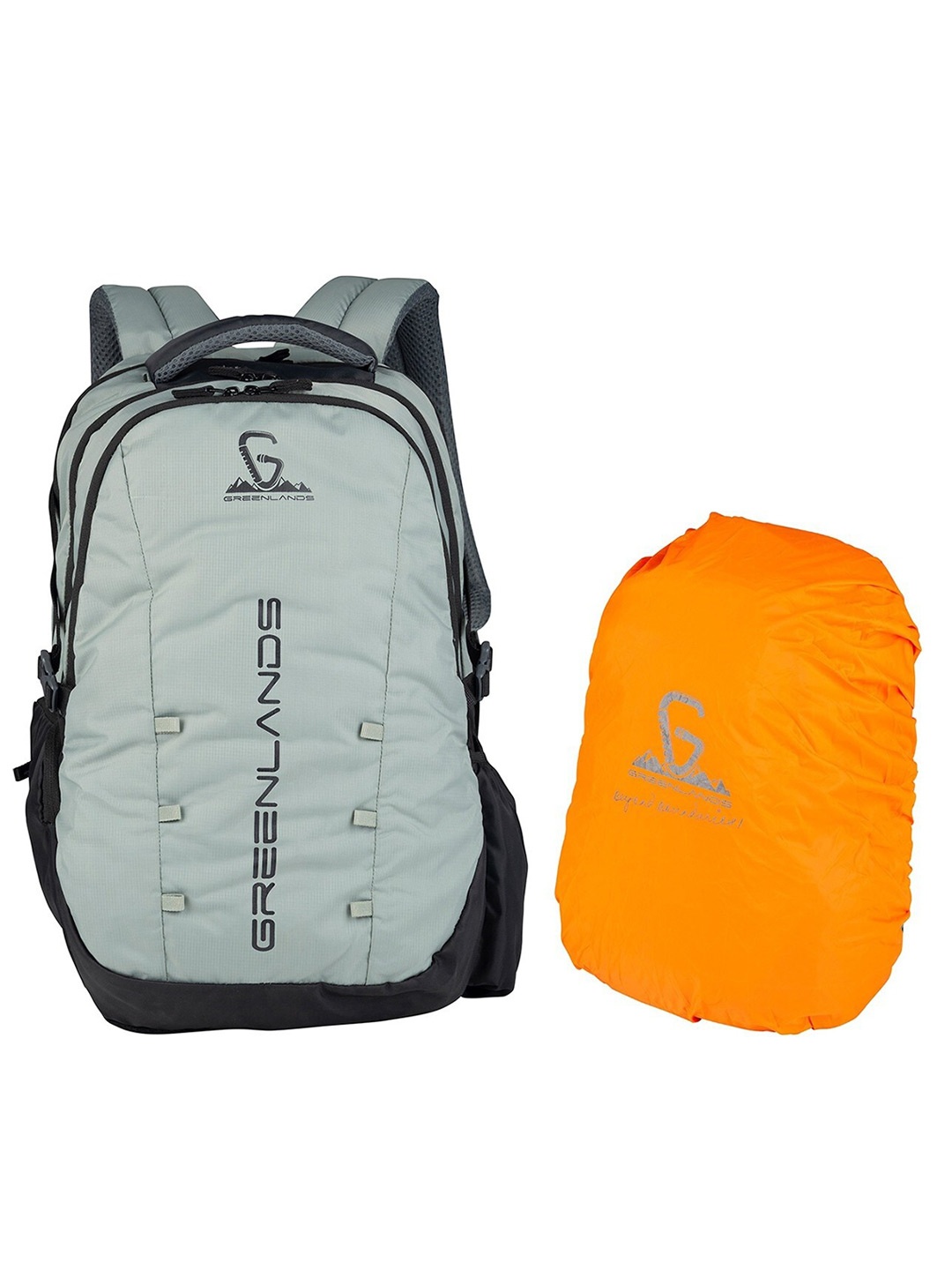 

GREENLANDS Unisex Brand Logo Backpack, Grey