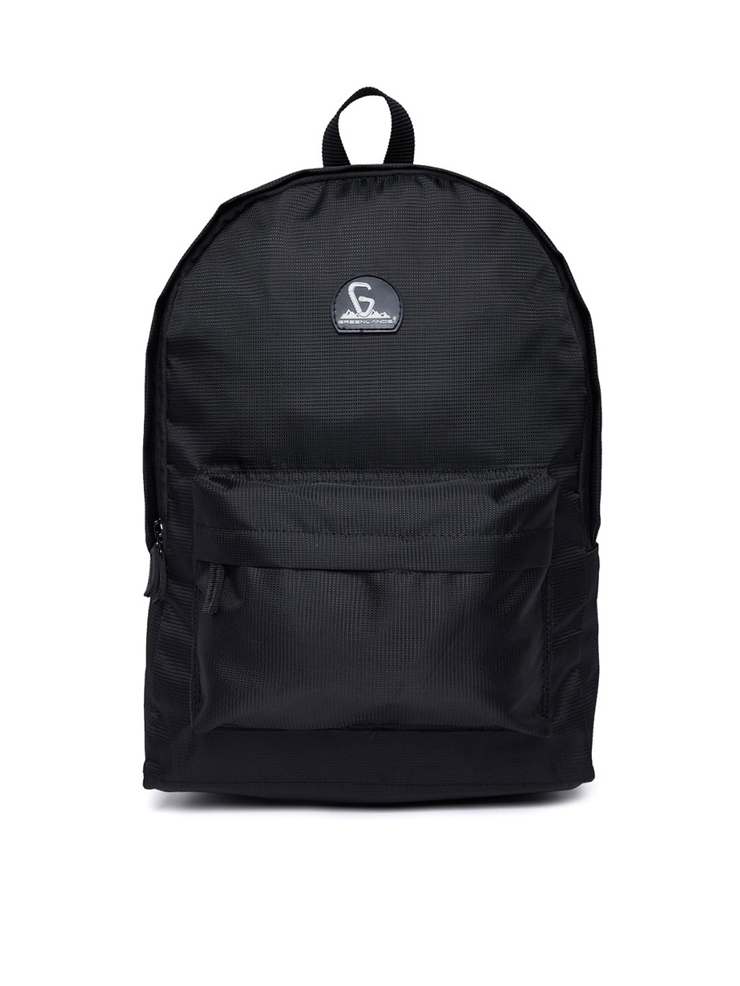 

GREENLANDS Unisex Brand Logo Backpack with Compression Straps, Black