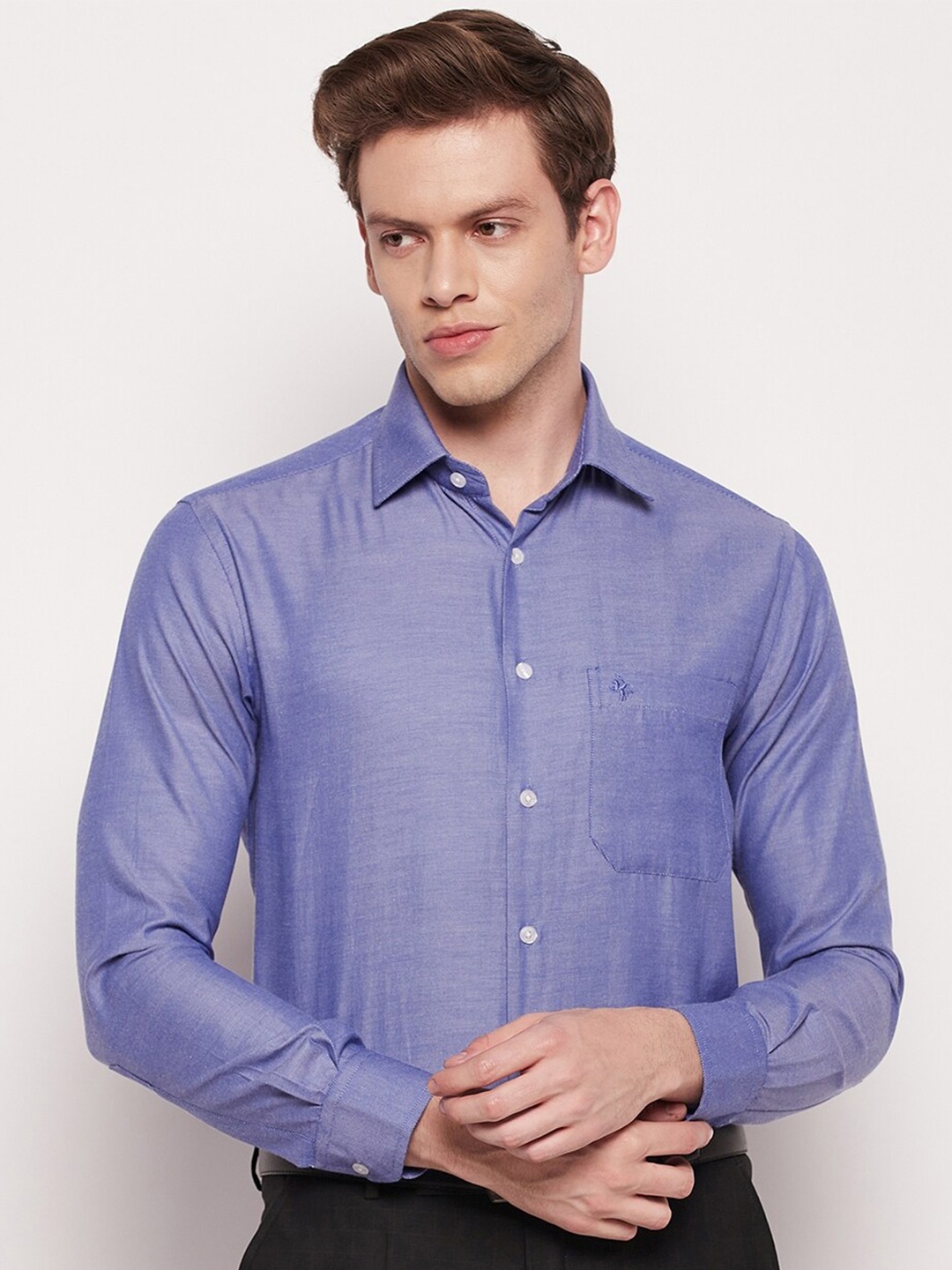 

Cantabil Comfort Fit Formal Shirt, Blue