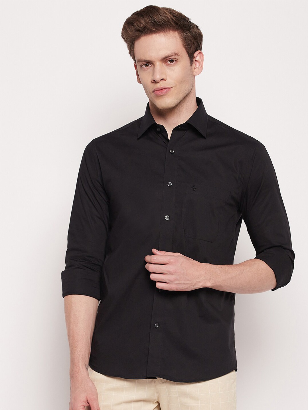 

Cantabil Men Casual Shirt, Black