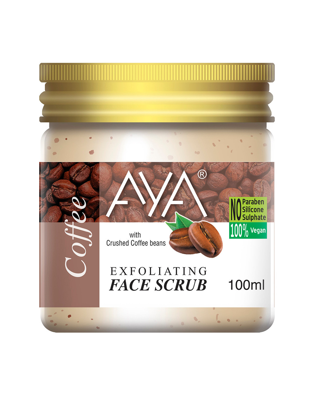 

AYA Coffee Exfoliating Face Scrub 100 ml, Brown