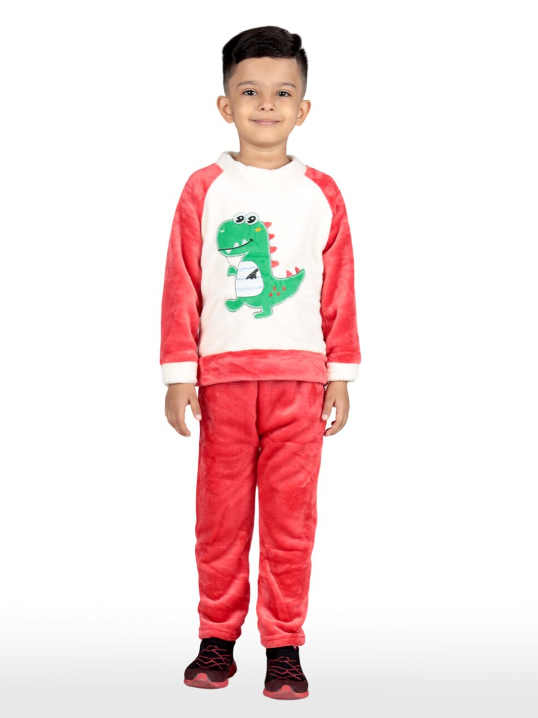 

ahhaaaa Unisex Kids Red & White Top with Pyjamas