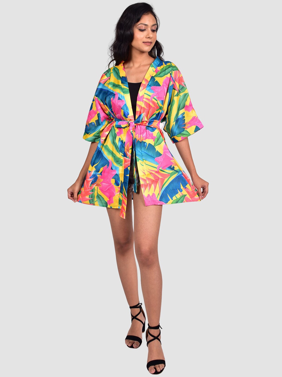 

Rajoria Instyle Muticolored Printed Beach Coverup, Multi