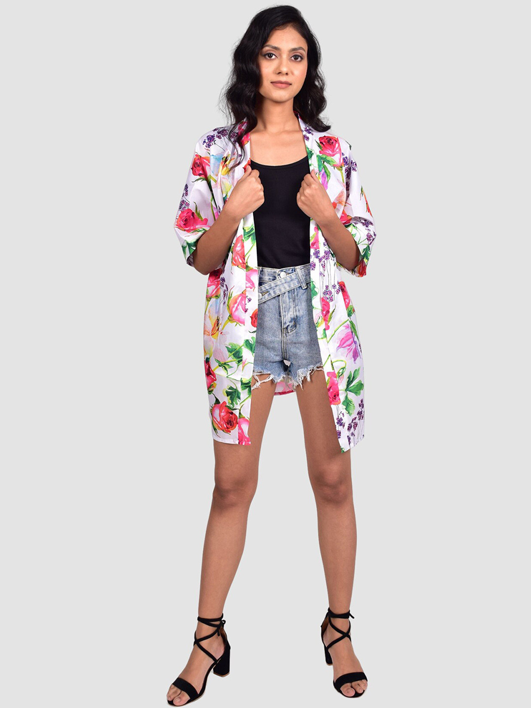 

Rajoria Instyle Printed Kaftan Cover Up Swimwear Dress, Pink