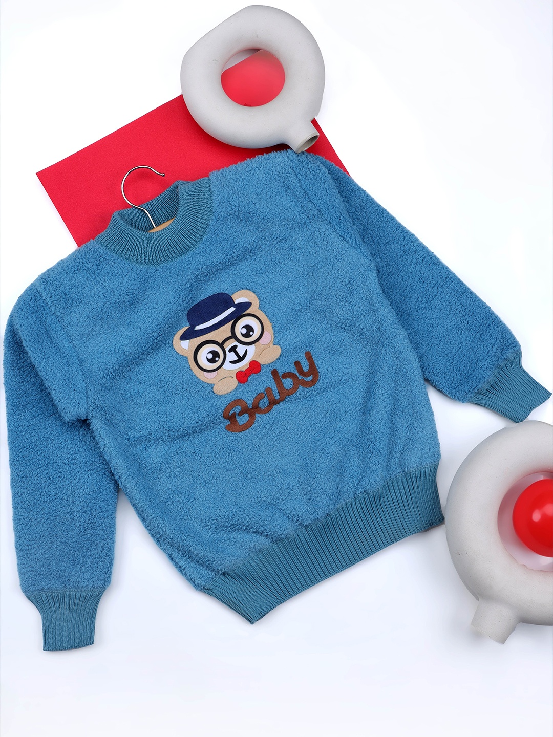 

ahhaaaa Kids Animal Acrylic Pullover, Blue