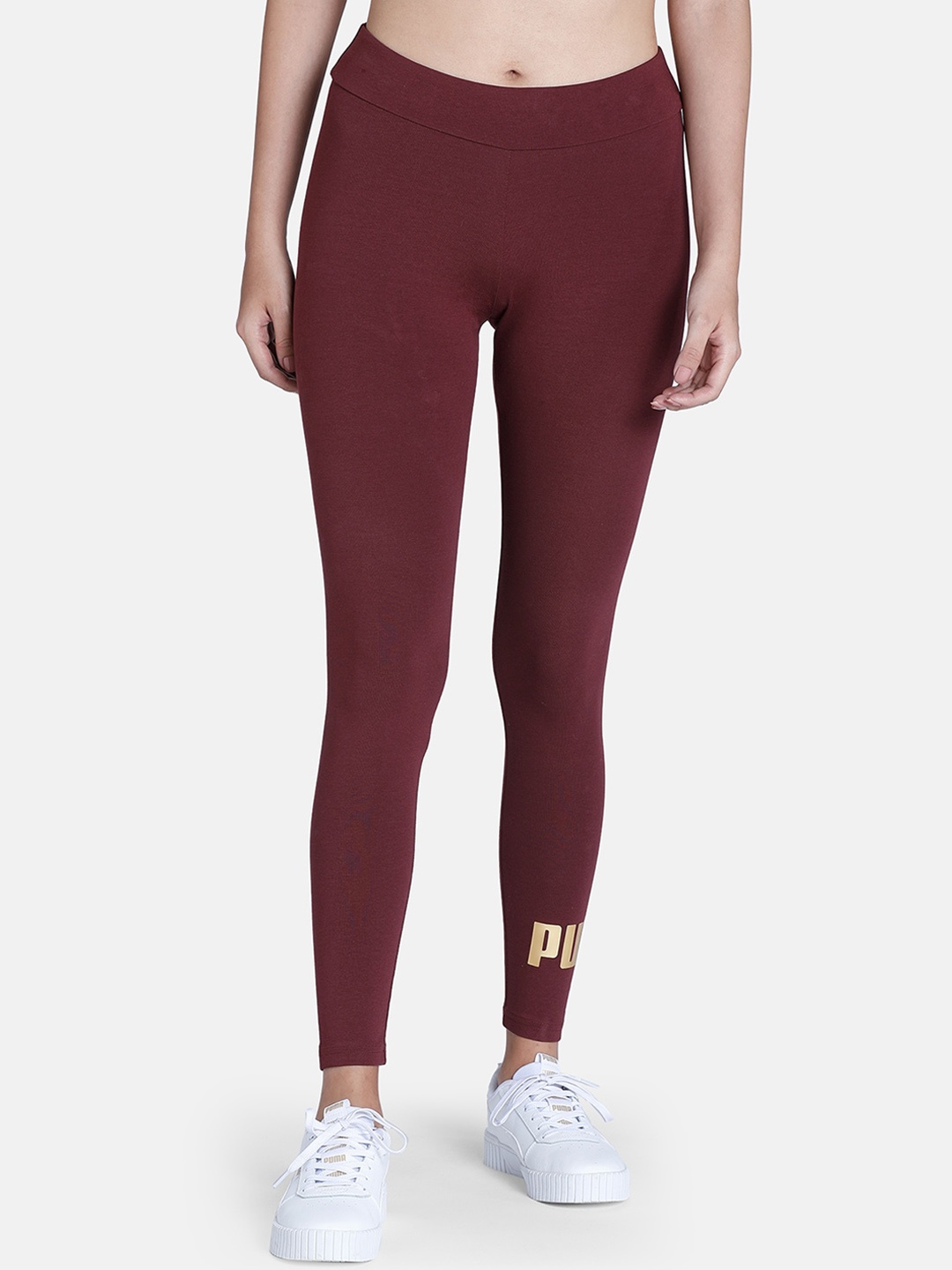 

Puma Women Essentials+ Metallic Tights, Maroon