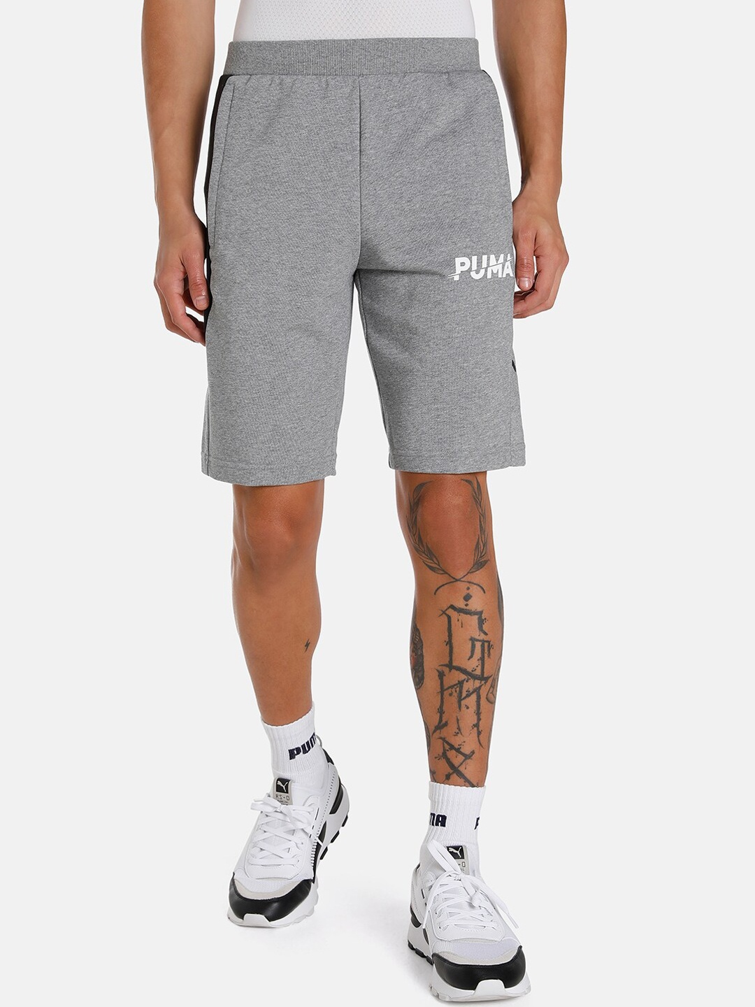 

Puma Men Modern 10 Cotton Outdoor Sports Shorts, Grey