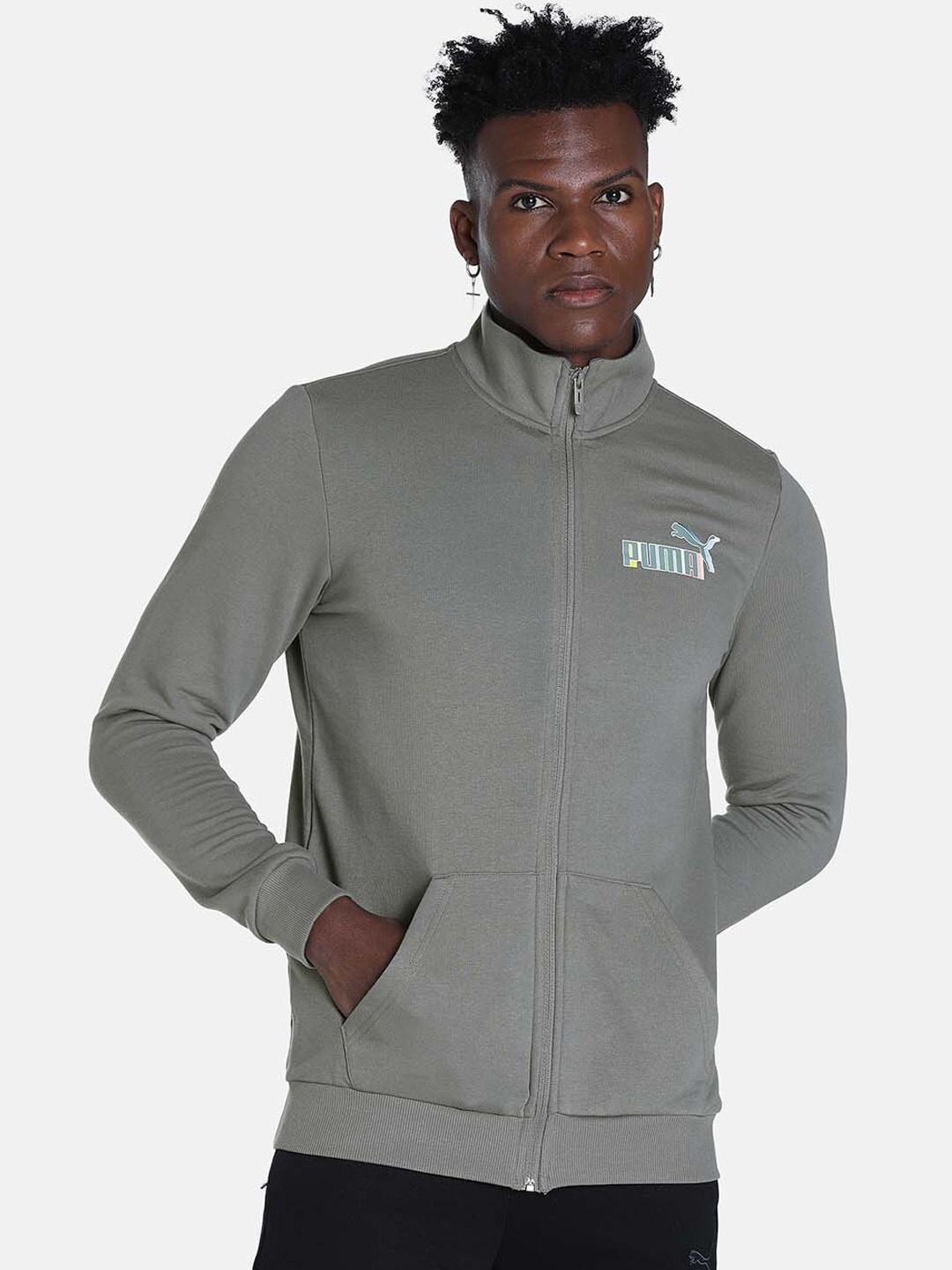 

Puma Men Graphic Outdoor Sporty Jacket, Grey